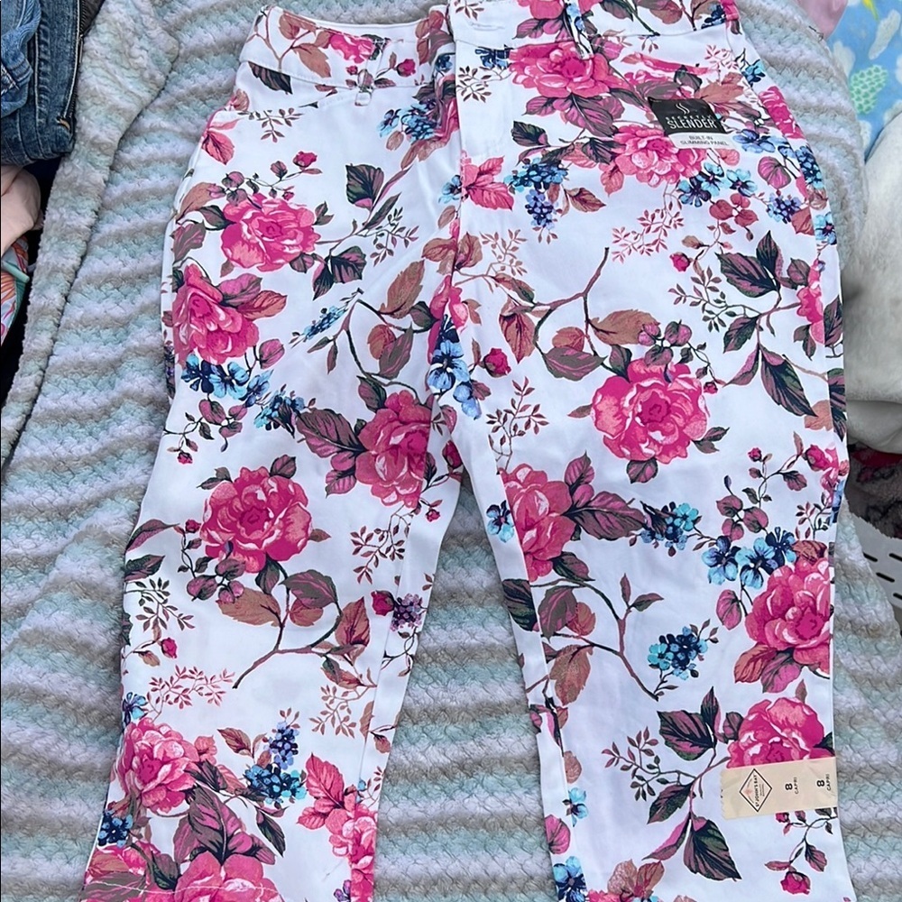 Floral Kids Bottoms - Pink and White